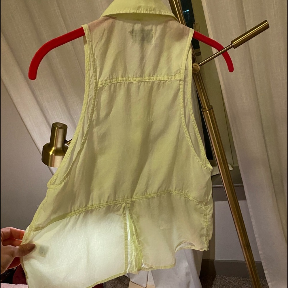 American Eagle summer spring sleeveless racerback collared button down tank top​ - Picture 7 of 8